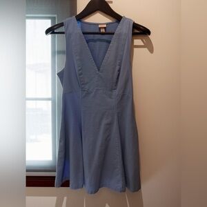 A New Day Women's Fit & Flare V-Neck Mini Dress - Size 10 - Dusty Blue